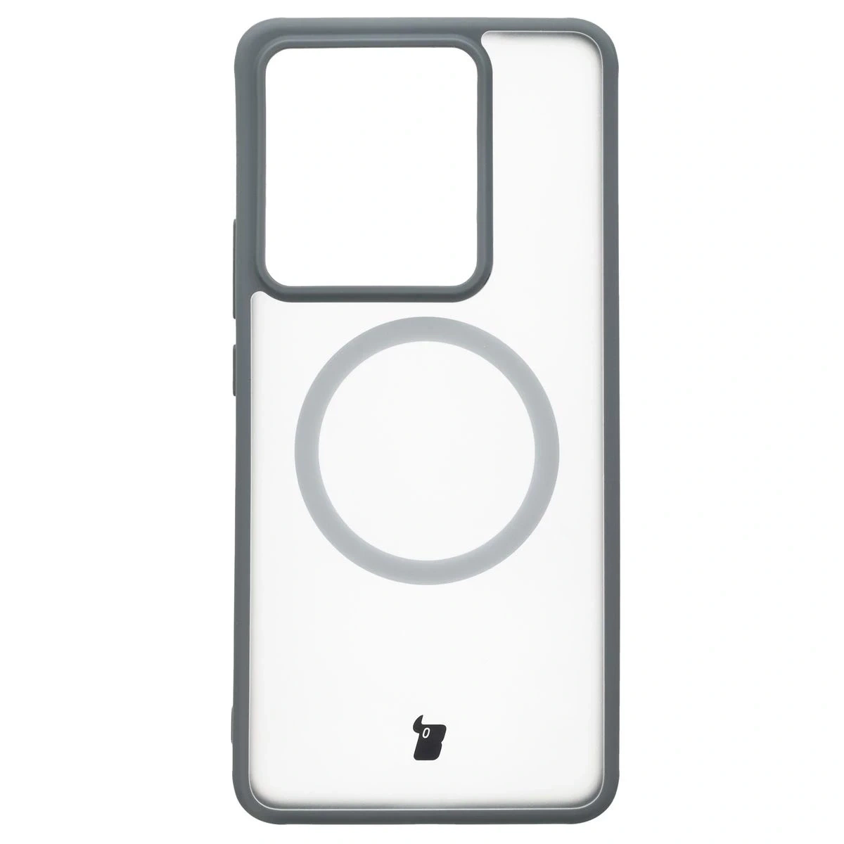 Etui z pierścieniem magnetycznym Bizon Case MatteO do Realme GT 7 / 7T przydymione-szare