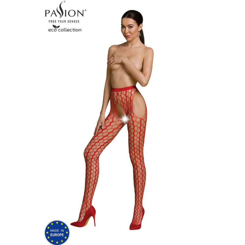 PASSION - ECO COLLECTION BODYSTOCKING ECO S007 RED