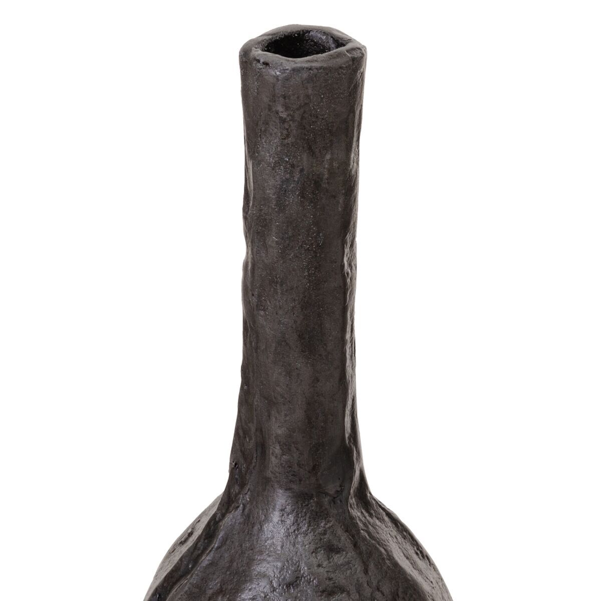Vase 9 x 9 x 44,5 cm Grau Aluminium
