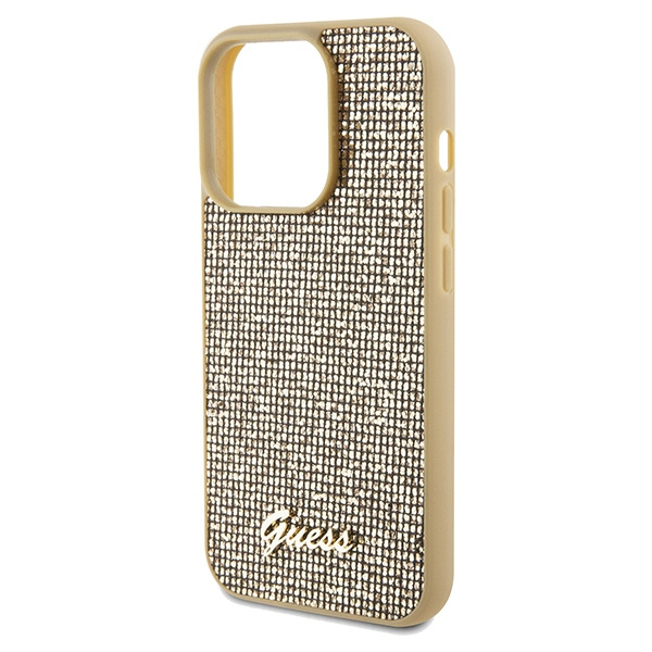 Guess GUHCP14LPMSDGSD Apple iPhone 14 Pro hardcase Disco Metal Script gold