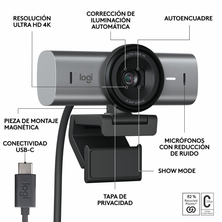 Webcam Logitech 960-001559 4K Ultra HD