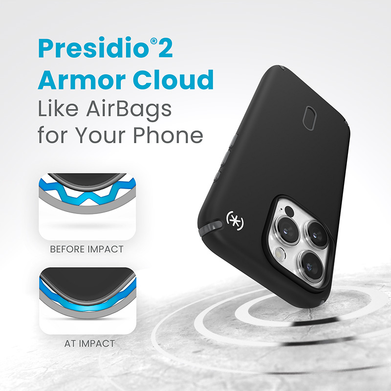 Speck Presidio2 Pro ClickLock & MagSafe Apple iPhone 15 Pro (Black/Slate Grey/White)