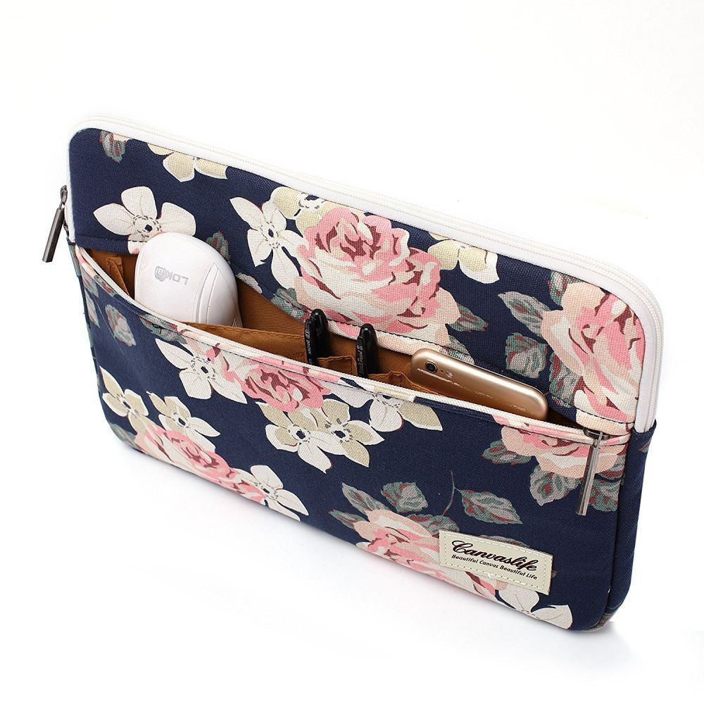 Canvaslife Sleeve Bag 13-14 inch Blue Camellia