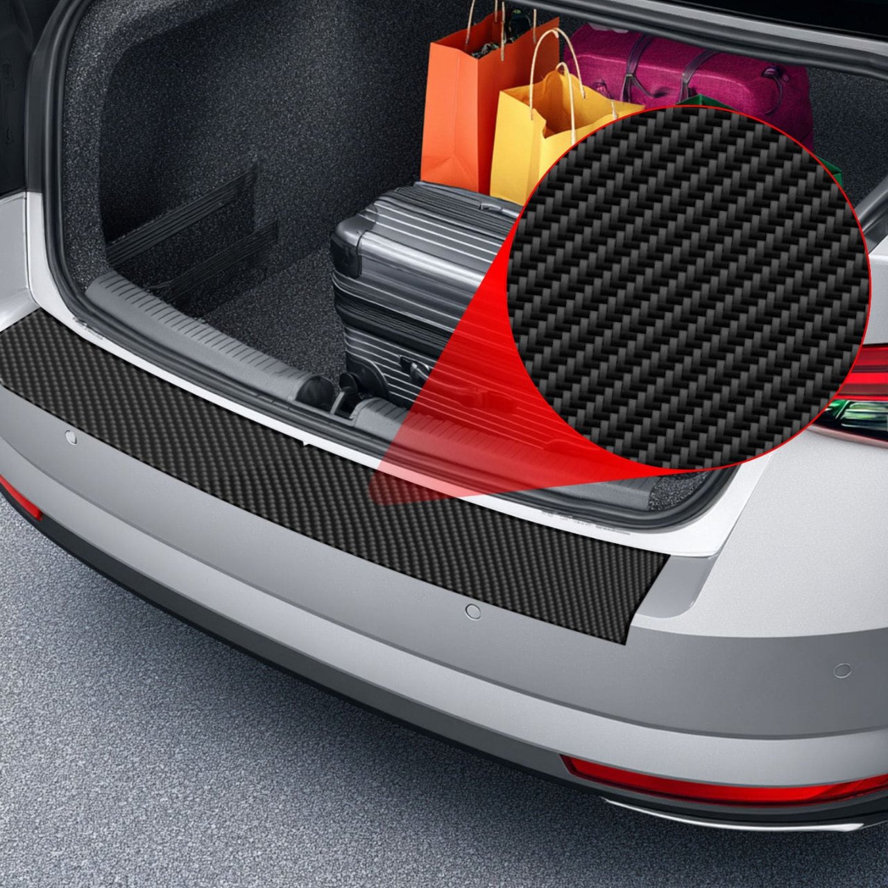 Folia na próg bagażnika GrizzGlass BodyShield Carbon do Skoda Superb 2 Kombi Facelifting (2013-2015)