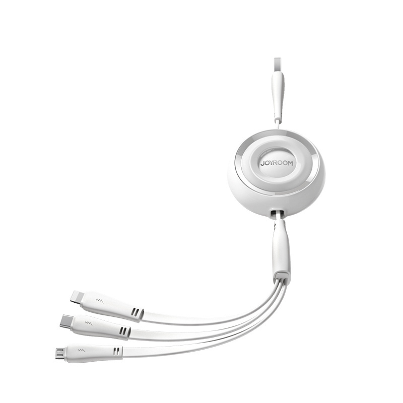 Joyroom Colorful Series S-A40 3in1 cable USB-A / USB-C, Lightning, microUSB 1m white