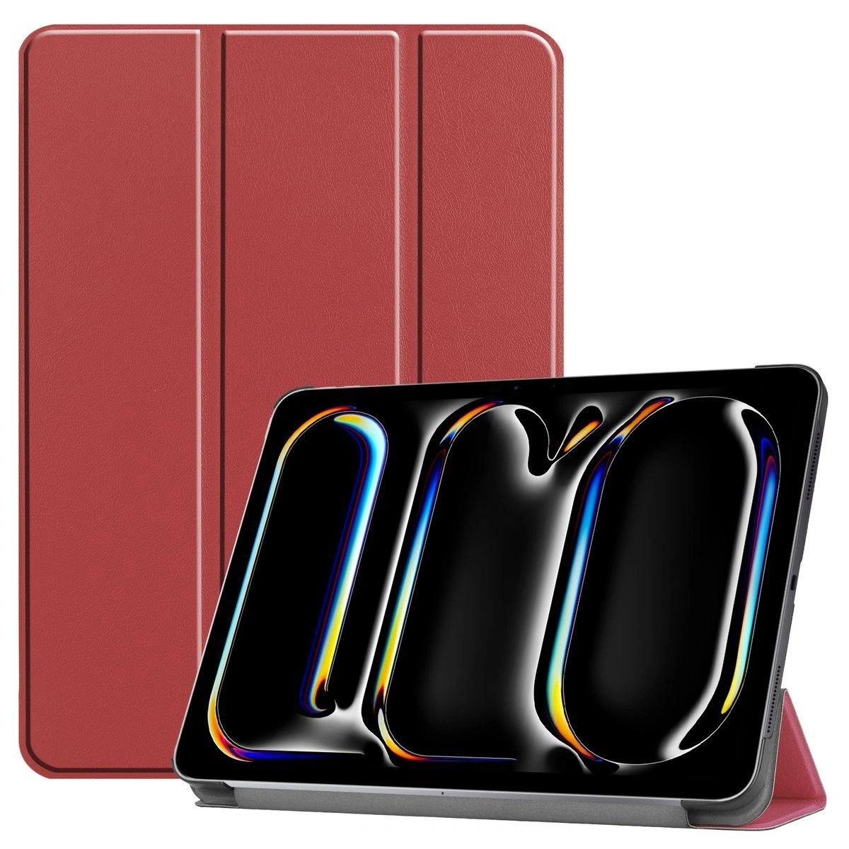 Bizon Case Tab Croc Apple iPad Pro 11" 5 gen. 2024 burgundowe