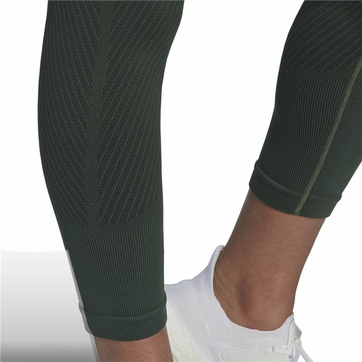 Sport leggings for Women Adidas Aeroknit Branded 7/8 Tight Green