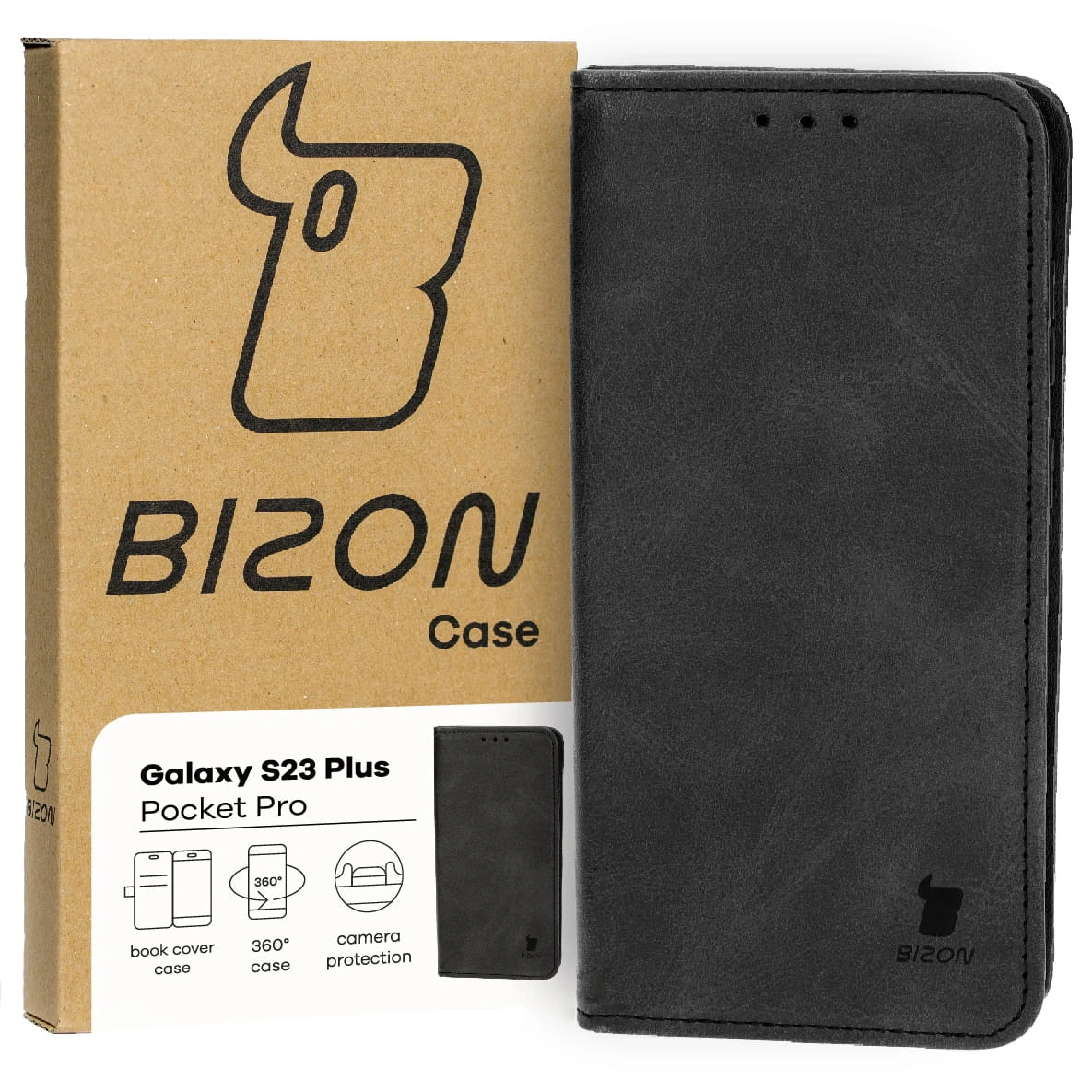 Bizon Case Pocket Pro Samsung Galaxy S23 Plus black