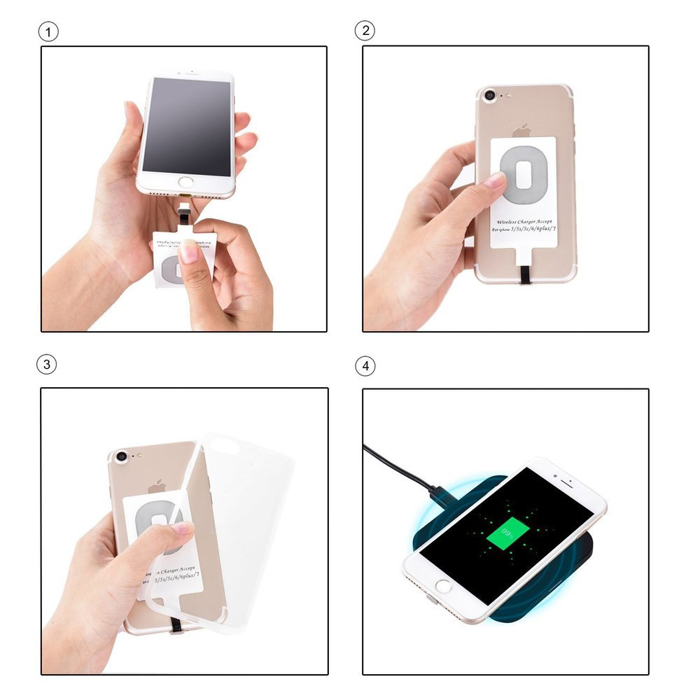 Choetech WP-IP Adapter for wireless charging Lightning Qi white