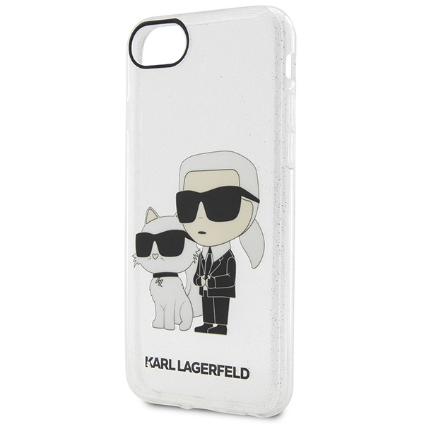 Karl Lagerfeld KLHCI8HNKCTGT Apple iPhone SE 2022/SE 2020/8/7 transparent hardcase Gliter Karl&Choupette