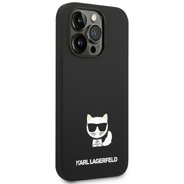Karl Lagerfeld KLHCP14XSLCTBK Apple iPhone 14 Pro Max hardcase black Silicone Choupette Body
