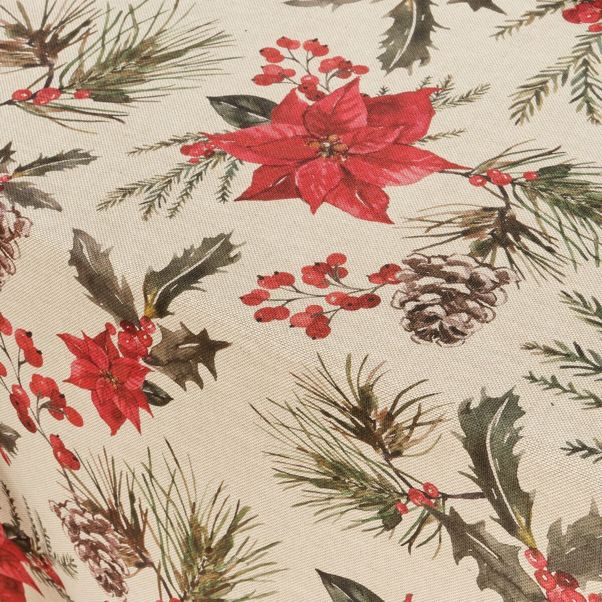 Stain-proof tablecloth Mauré Christmas Flowers 155 x 155 cm