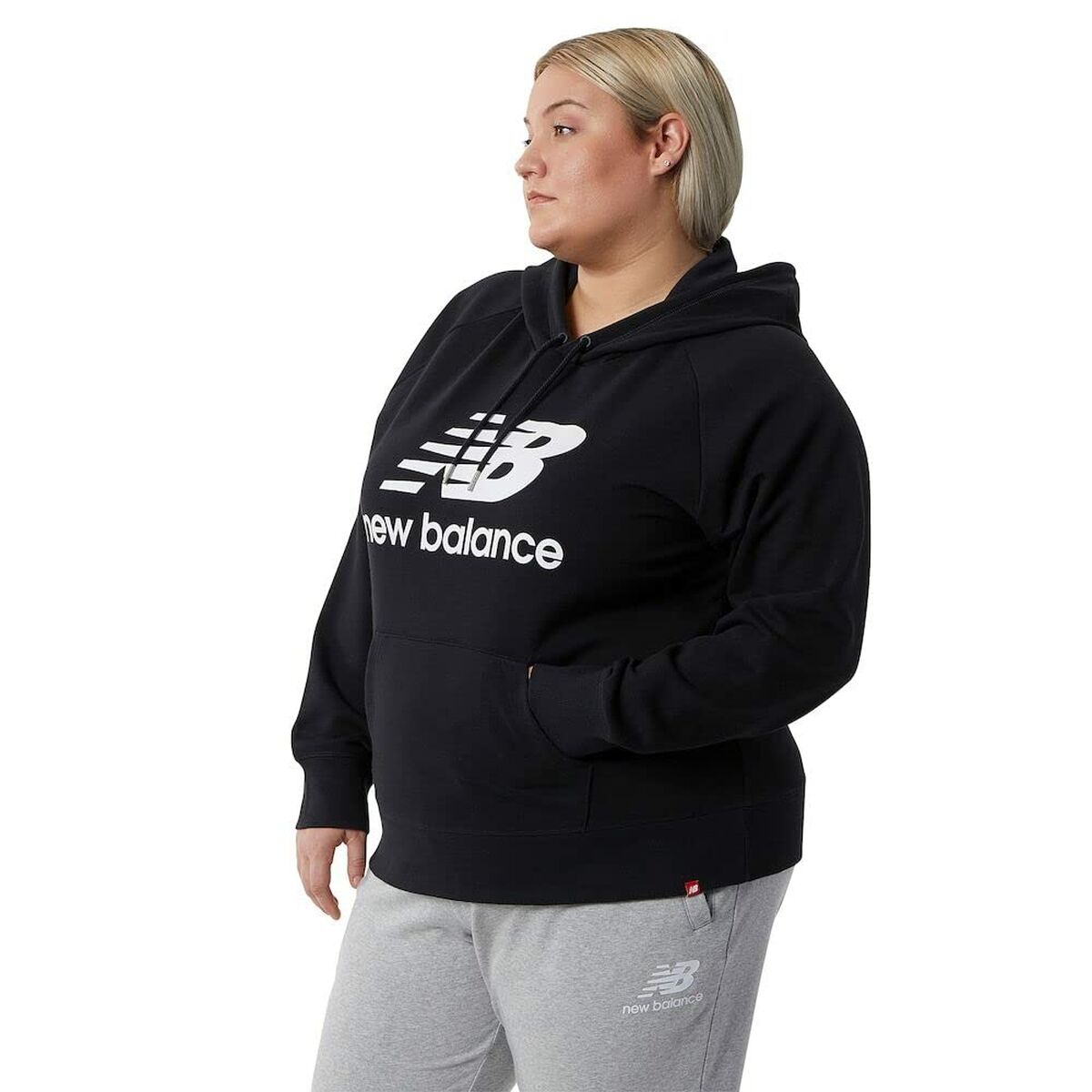 Damen Sweater mit Kapuze New Balance Schwarz