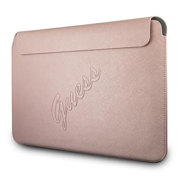 Guess Sleeve GUCS13PUSASPI 13 inch pink Saffiano Script
