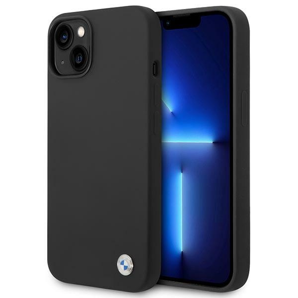 BMW BMHCP14MSILBK Apple iPhone 14 Plus black Silicone Metal Logo