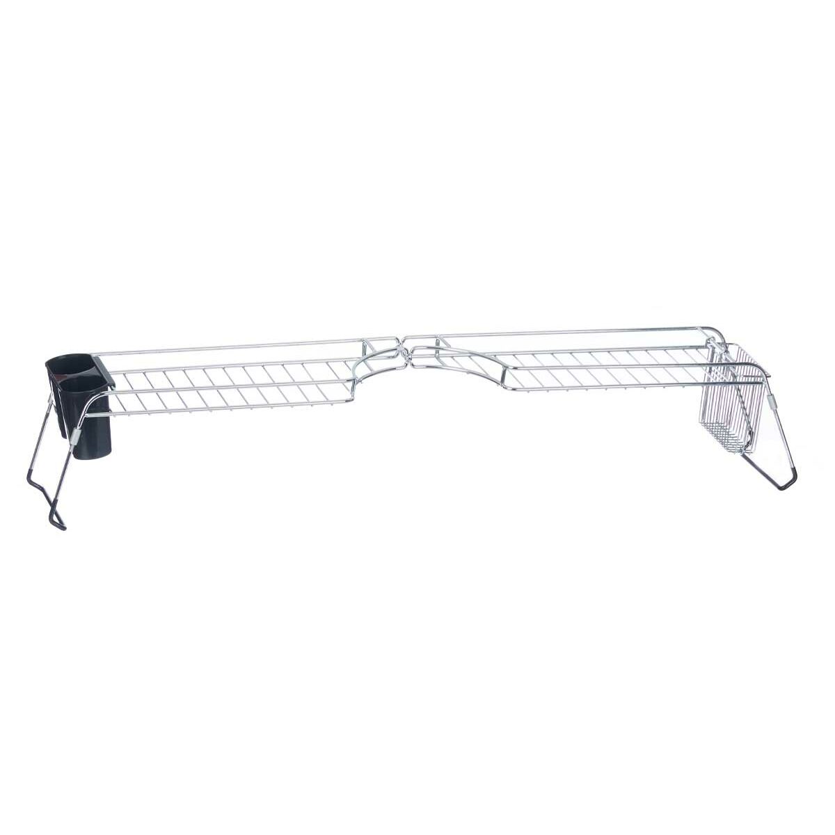 Draining Rack for Kitchen Sink Kinvara W3422A-1 Black Silver Metal polypropylene 44 x 11 x 16 cm (4 Units)