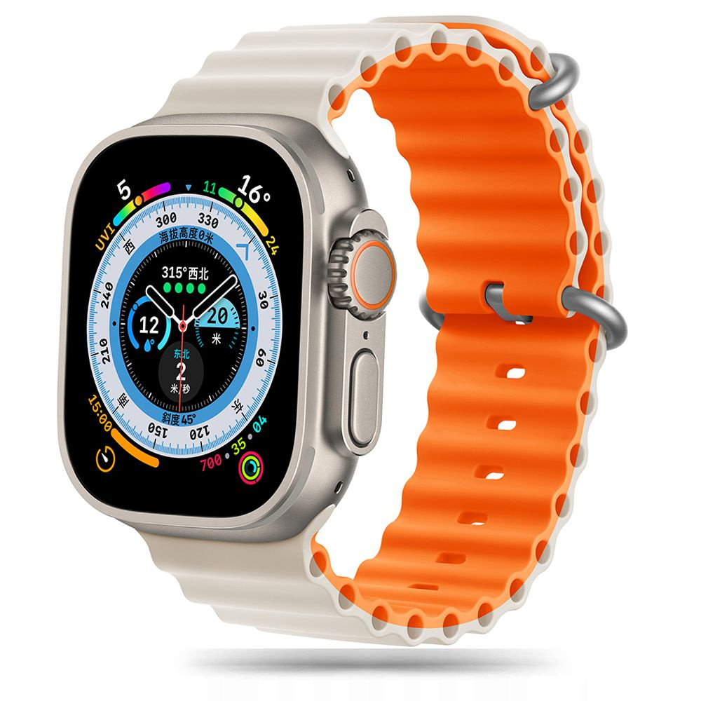Tech-Protect IconBand Pro Apple Watch 4/5/6/7/8/9/SE/Ultra 1/2 42/44/45/49mm starlight/orange