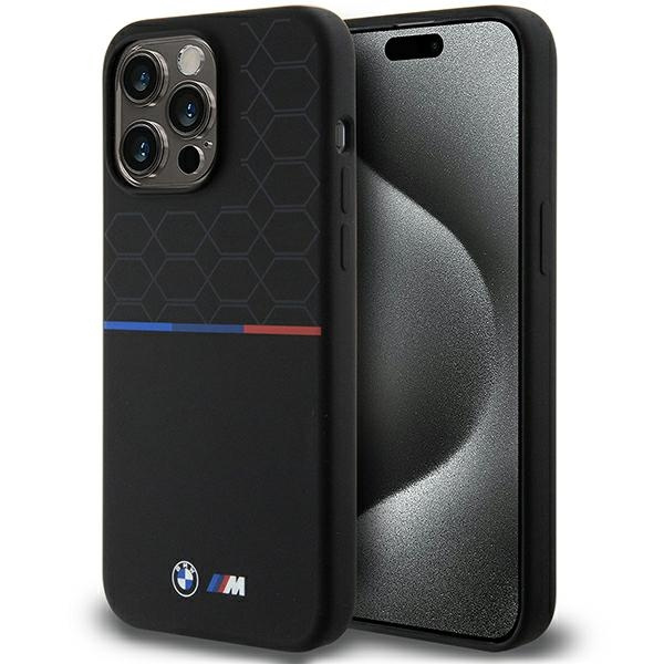 BMW BMHMP15X22SMPK Apple iPhone 15 Pro Max hardcase M Silicone Pattern MagSafe black
