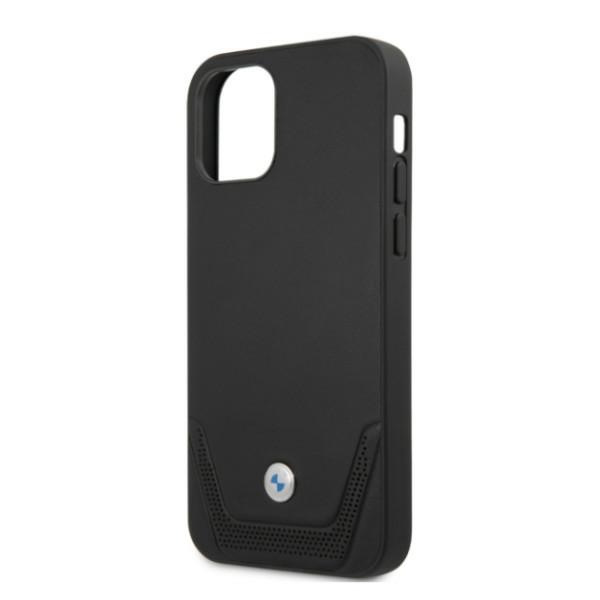 BMW BMHCP12LRSWPK Apple iPhone 12 Pro Max black hardcase Leather Perforate