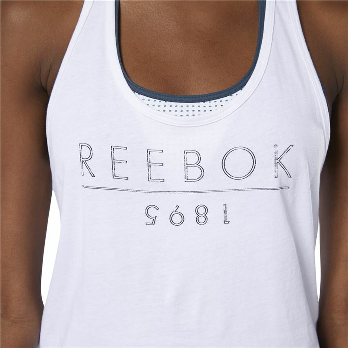 Women's Sleeveless T-shirt Reebok 1895 Race White