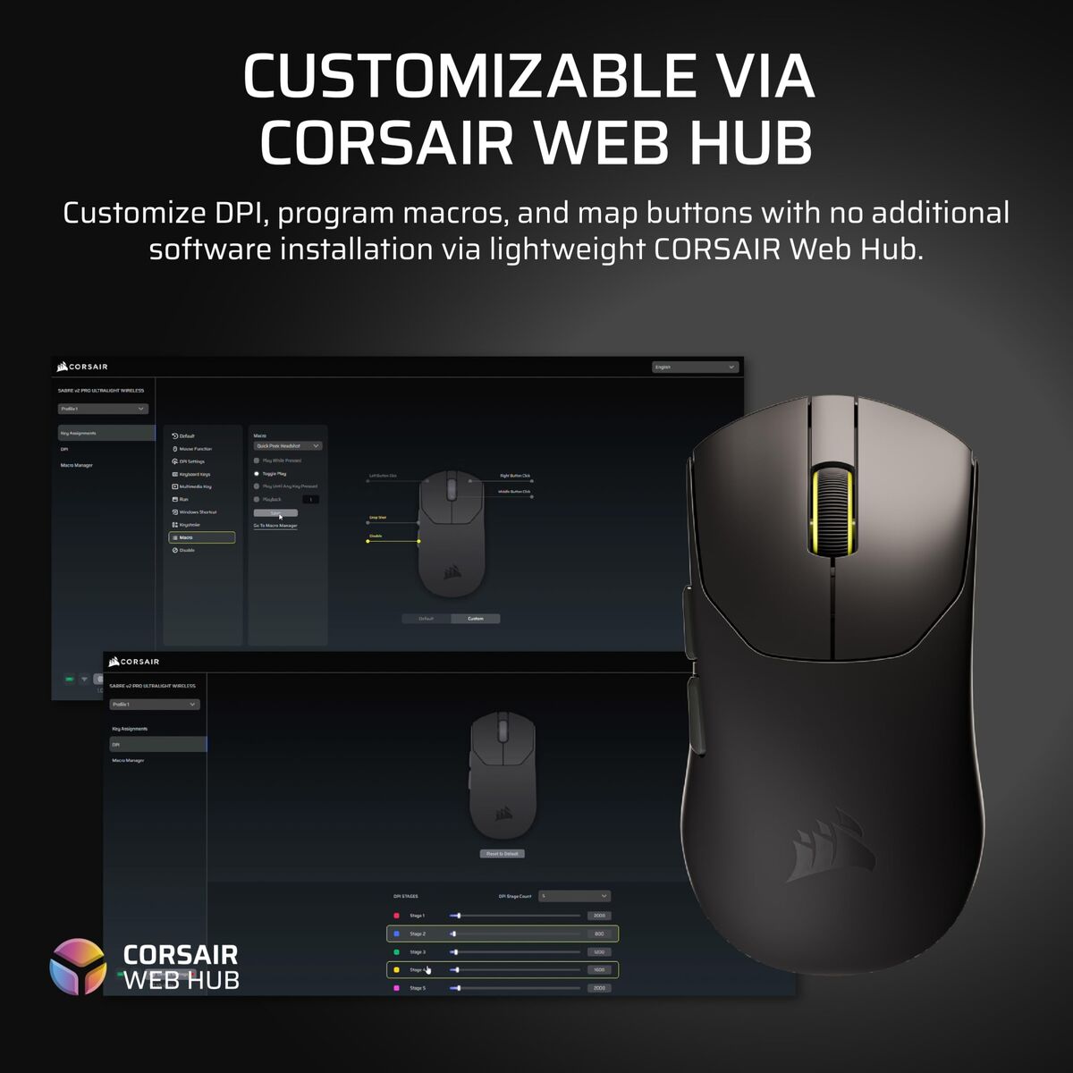 Mouse Corsair CH-931G000-WW Black