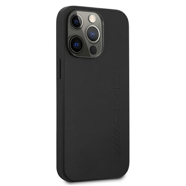 Mercedes AMG AMHCP13LDOLBK Apple iPhone 13 Pro black hardcase Leather Hot Stamped