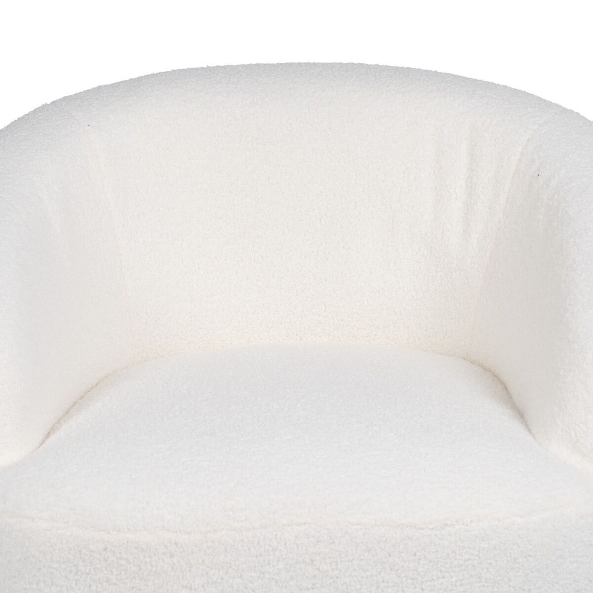 Armchair 75 x 70 x 74 cm Synthetic Fabric Metal White