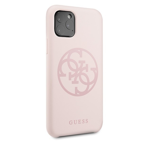 Guess GUHCN58LS4GLP iPhone 11 Pro light pink hard case Silicone 4G Tone On Tone