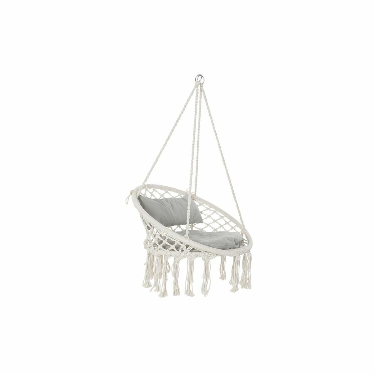 Hammock DKD Home Decor Beige Polyester Cotton Bamboo (82 x 62 x 123 cm)