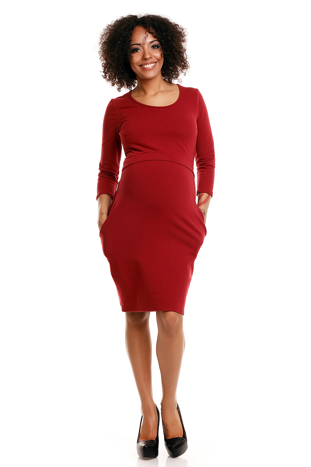  Pregnancy dress model 84434 PeeKaBoo  red