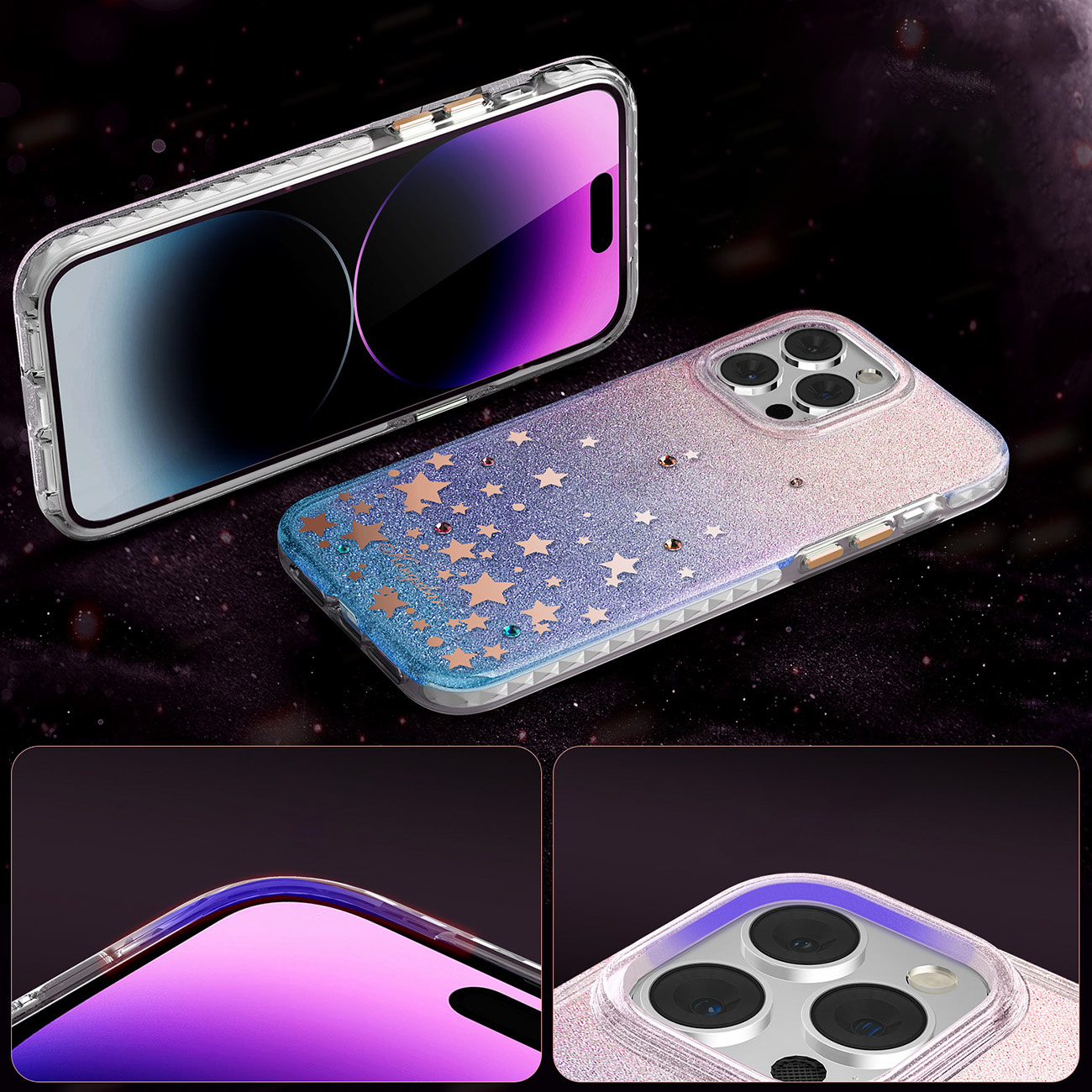 Kingxbar Heart Star Apple iPhone 14 Plus zodiac