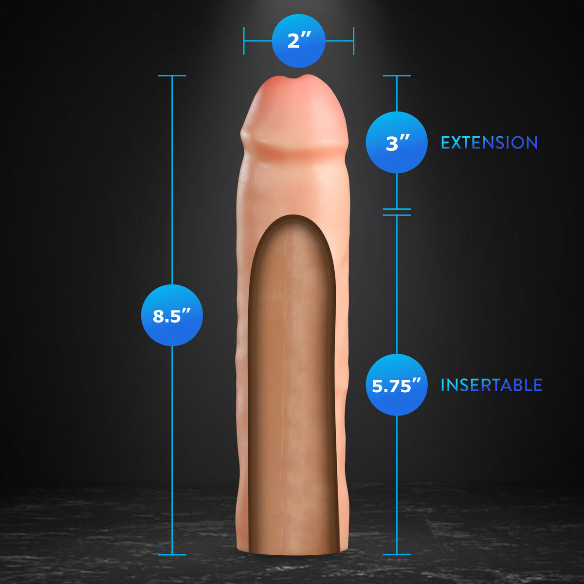 Penis cover Blush Performance Plus Meat Ø 3,8 cm 21,6 cm