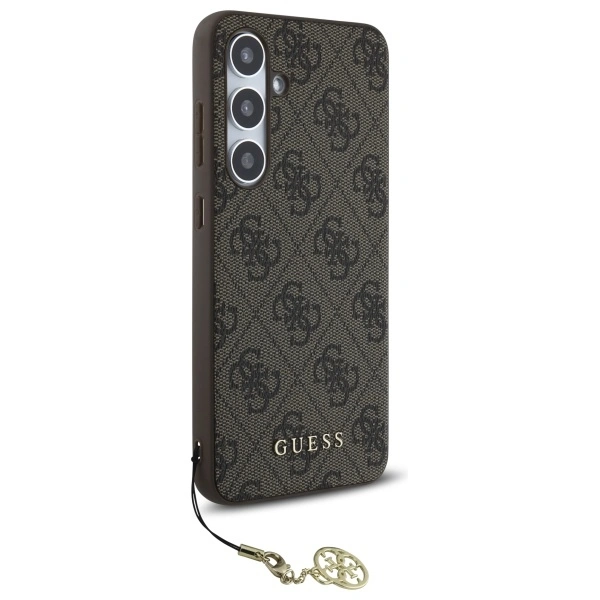 Guess GUHCS24FEGF4GBR Samsung Galaxy S24 FE hardcase 4G Charms Collection brown