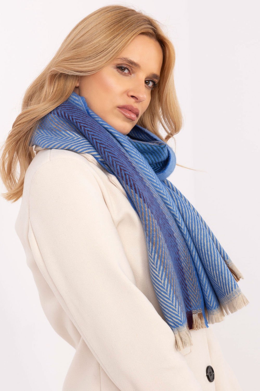  Shawl model 206040 AT  blue