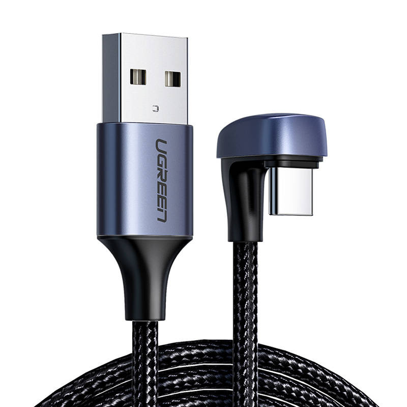 UGREEN US311 USB-A/USB-C Angle Cable 3A 1m (black)
