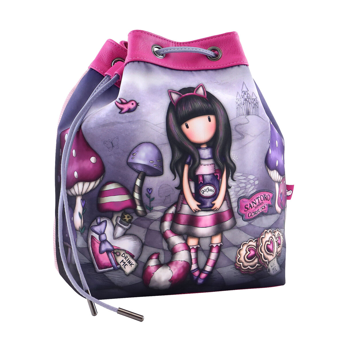 Child's Backpack Bag Gorjuss Cheshire cat Purple (25.5 x 28 x 17.5 cm)