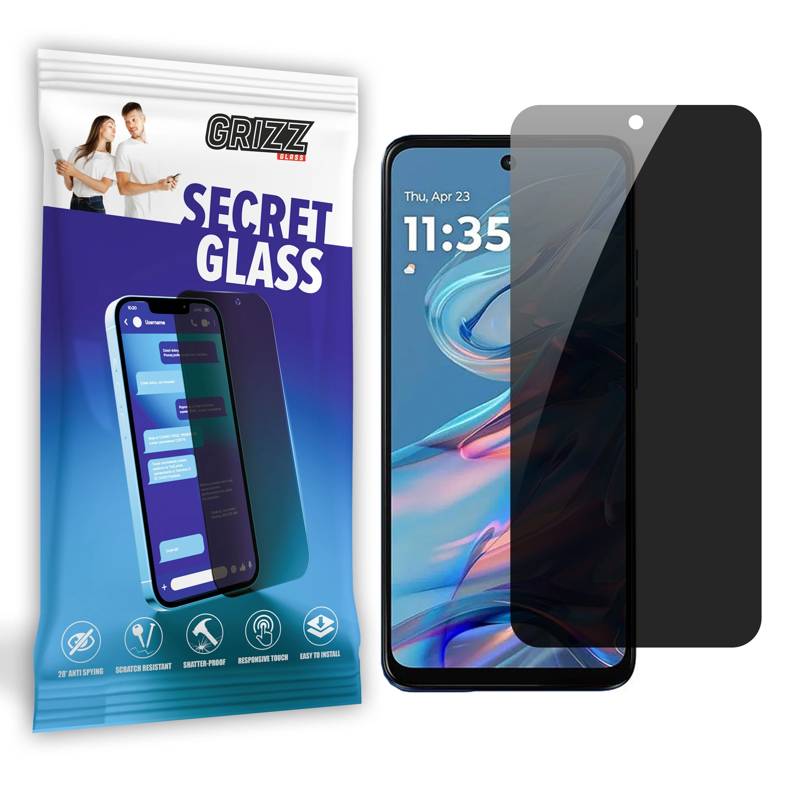 GrizzGlass SecretGlass Motorola Moto G45