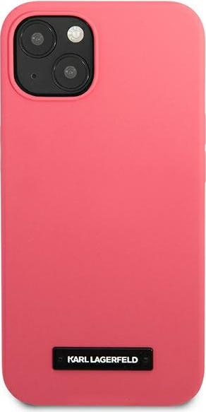 Karl Lagerfeld KLHCP13SSLMP1PI Apple iPhone 13 mini hardcase fuchsia Silicone Plaque