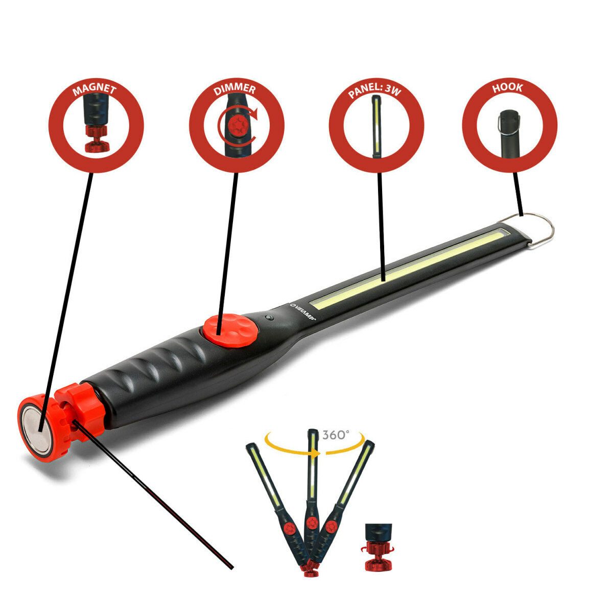 Torch Velamp BLACKMAN 3 W 150 Lm Rechargeable