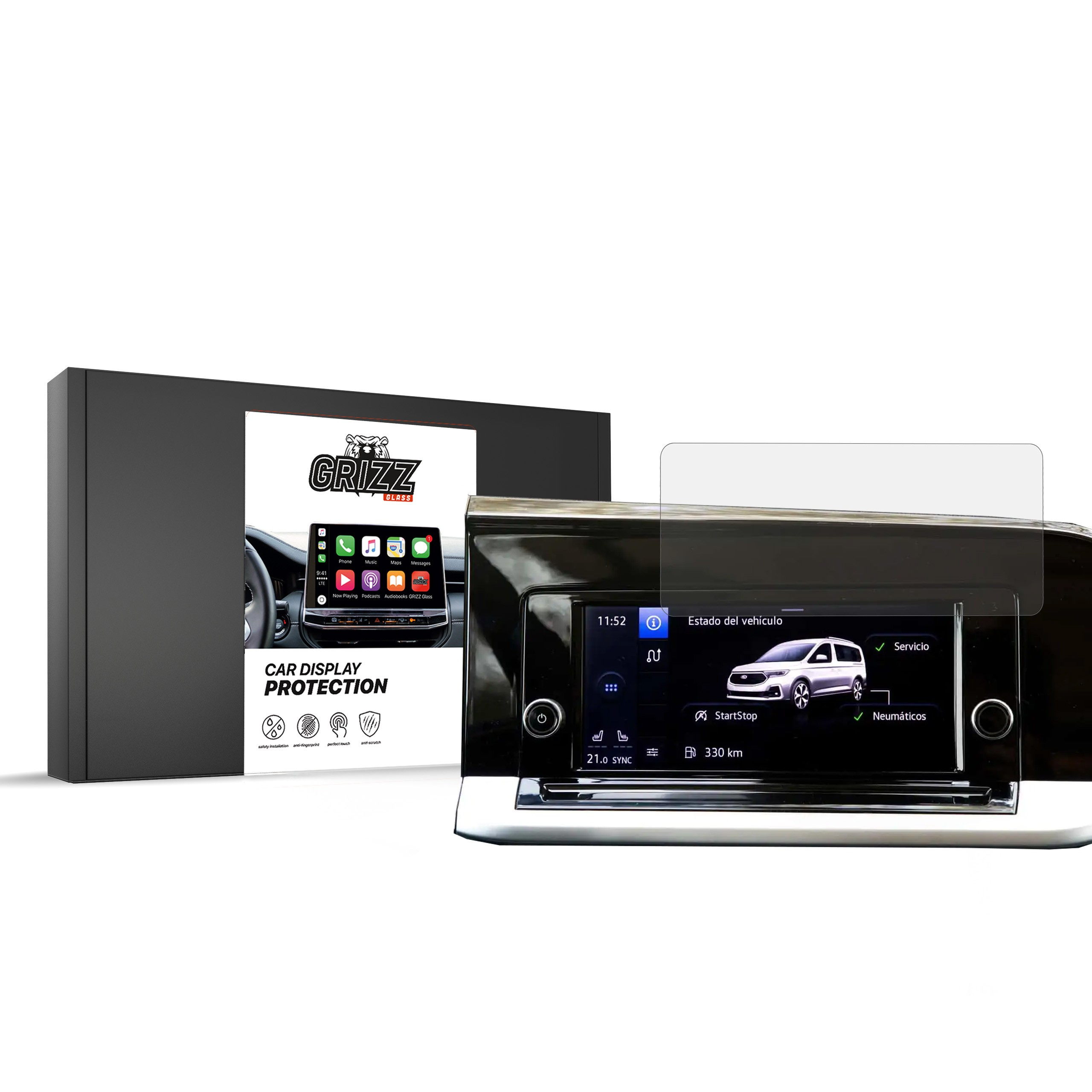 GrizzGlass CarDisplay Protection Ford Tourneo Connect 4 8,5 inch 2022