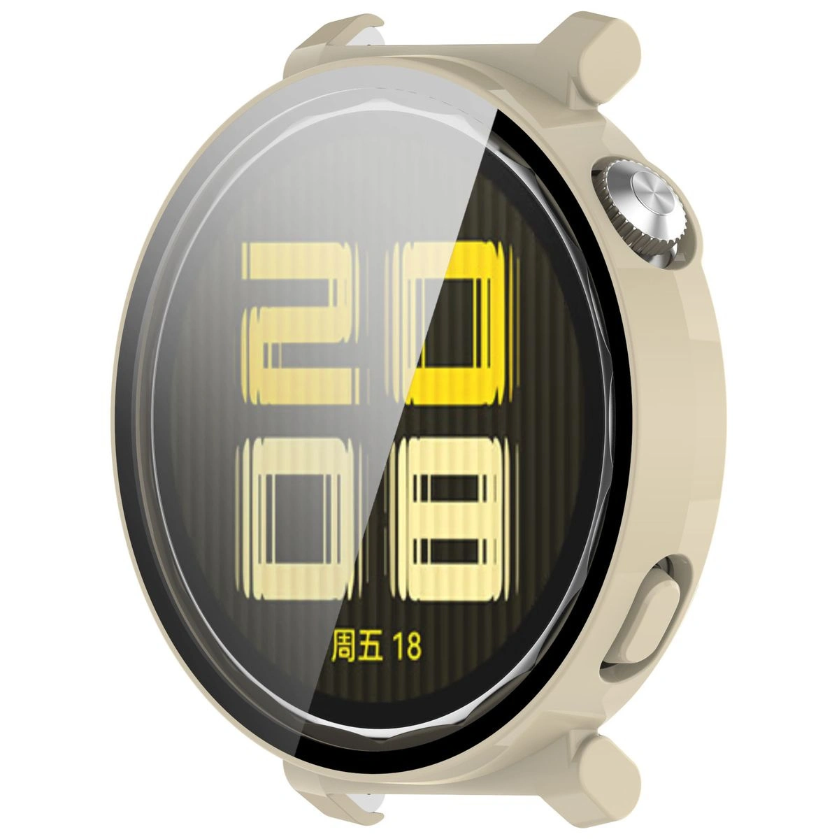 Bizon Case+Glass Watch Huawei Watch GT 5 Pro 42 mm beige