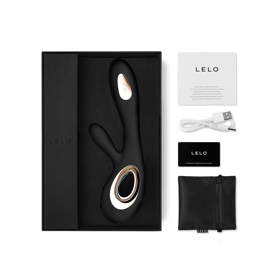 LELO SORAYA WAVE DEEP RABBIT VIBRATOR BLACK