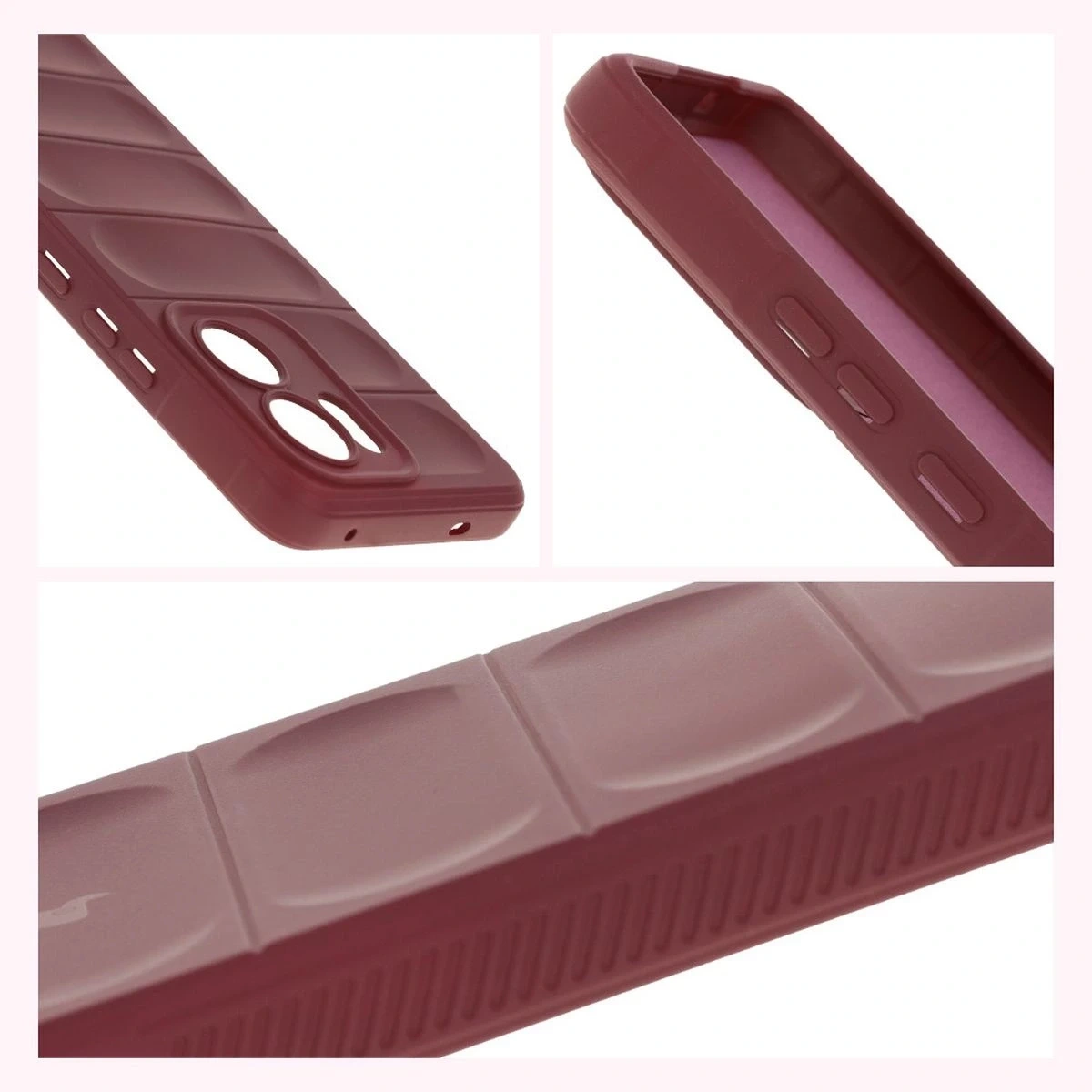 Pancerne etui Bizon Case Tur do Oppo Reno13 F burgundowe