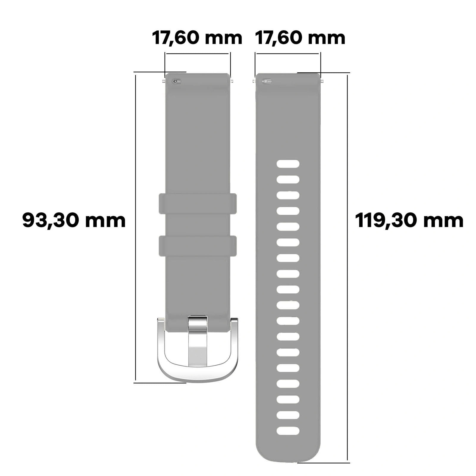 Bizon Strap Watch Silicone Pro Huawei Watch GT 5 Pro 42mm/GT 5 41mm/GT 4 41mm light grey