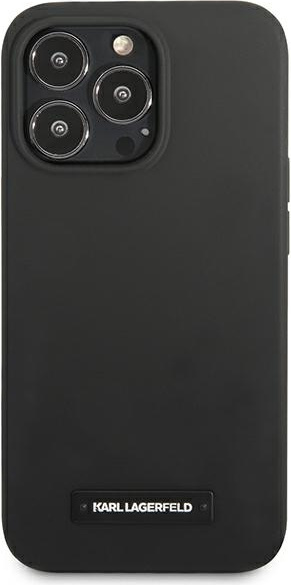 Karl Lagerfeld KLHCP13LSLMP1K Apple iPhone 13 Pro hardcase black Silicone Plaque