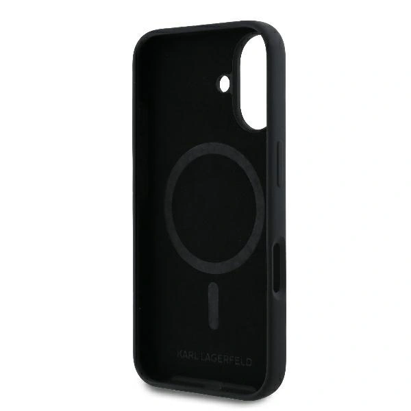 Karl Lagerfeld KLHMP16MSCMKCRHK Apple iPhone 16 Plus hardcase Silicone Karl&Choupette Ring MagSafe black