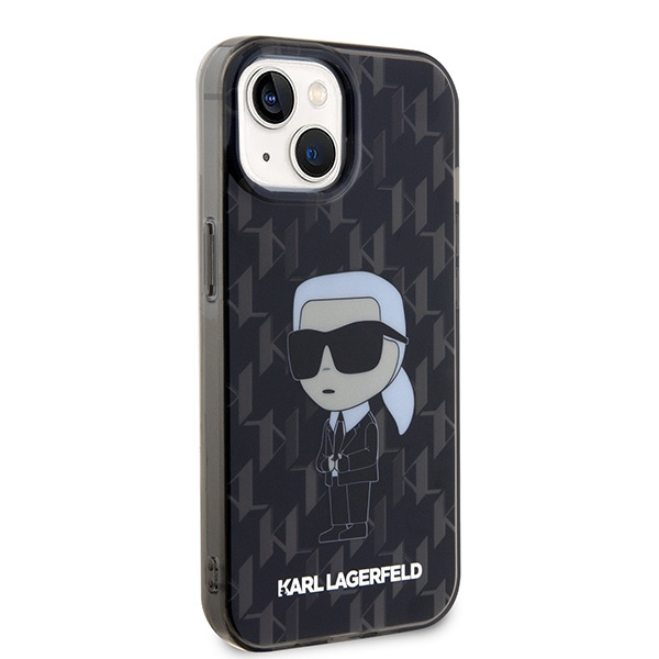 Karl Lagerfeld KLHCP15SHNKMKLK Apple iPhone 15 hardcase Monogram Ikonik transparent