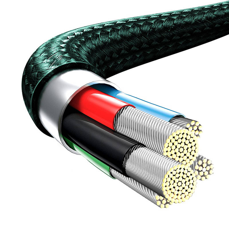 Baseus Rapid Series 3-in-1 cable USB-C micro USB / Lightning / USB-C, 20W, 1.5m (green)