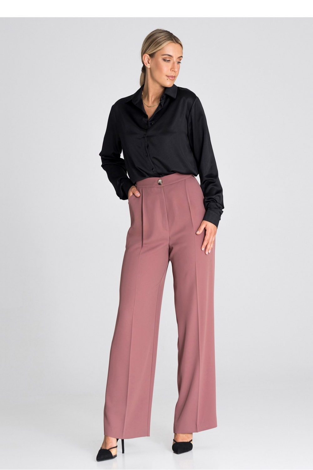  Trousers model 185073 Figl  pink
