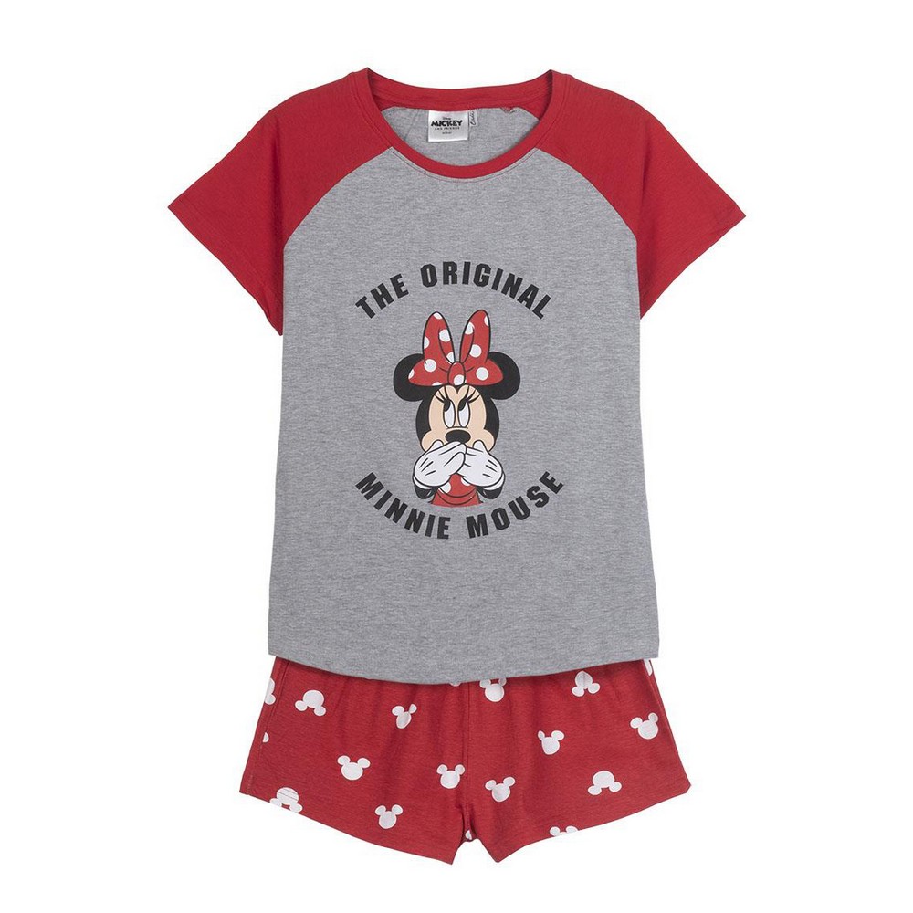 Summer Pyjama Minnie Mouse Lady Red Grey